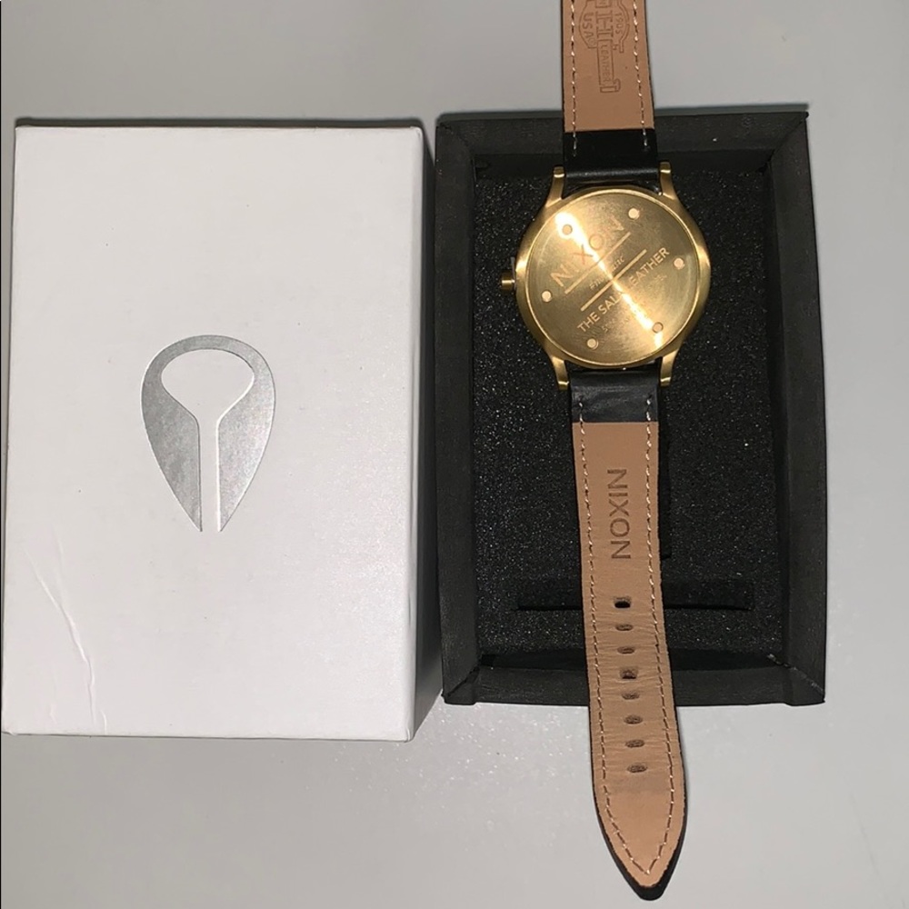 Nixon Gold and Black Women's Watch - Picture 2 of 3